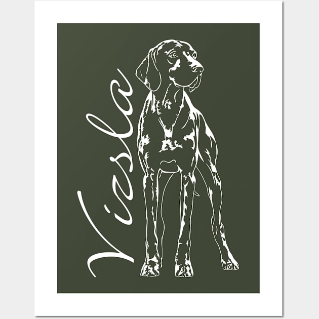 Hungarian Vizsla dog lover portrait Wall Art by wilsigns